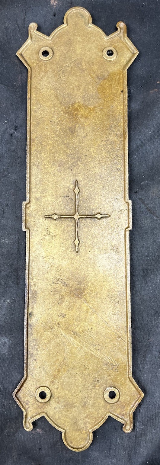 Large Bronze Sargent Arcadian Eastlake / Aesthetic Push Plate 1880s