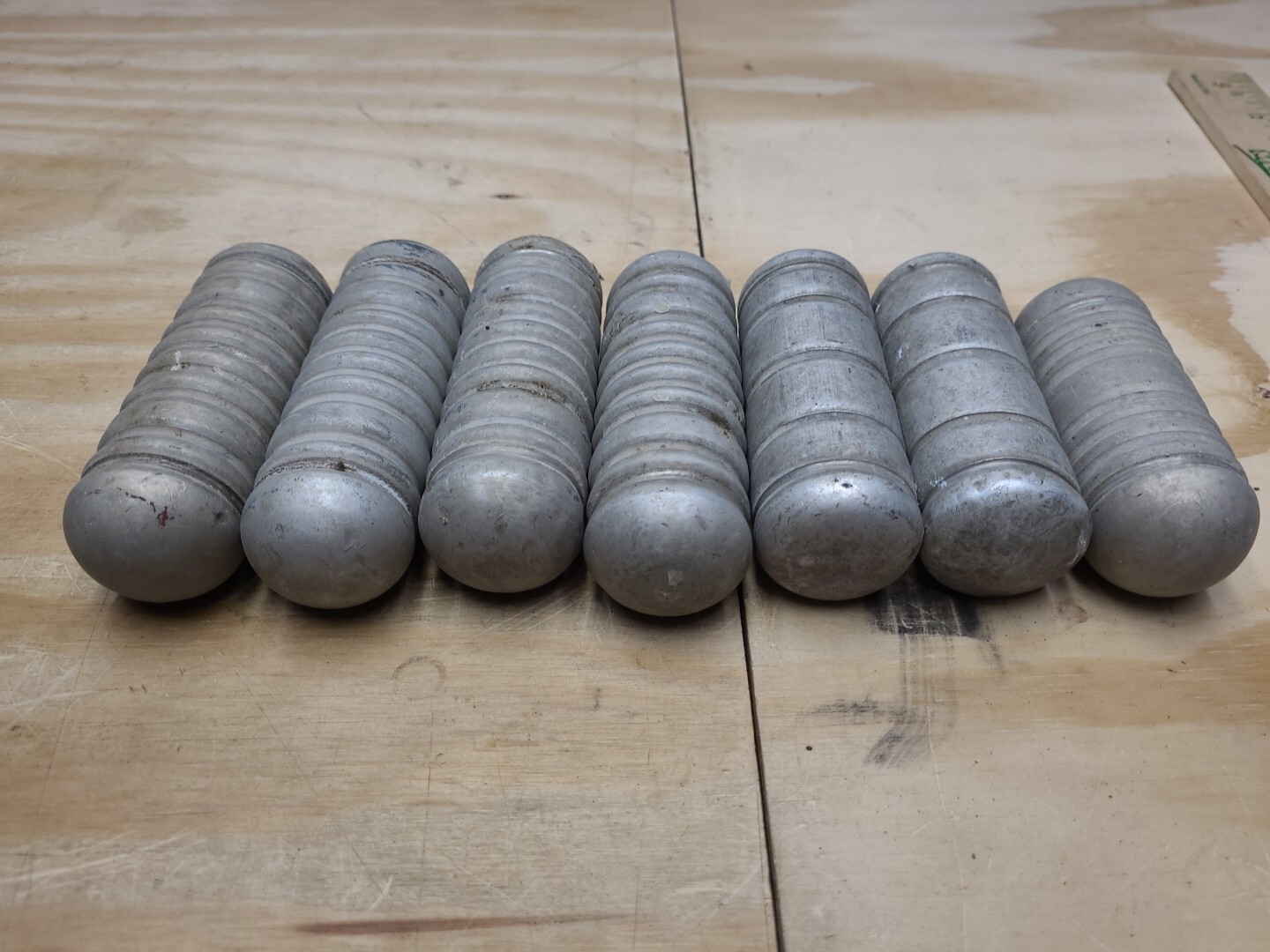 Aluminum Fishing Net Floats Lot Of 7 Vtg Fisherman Fresh Ocean Tools Buoy Art