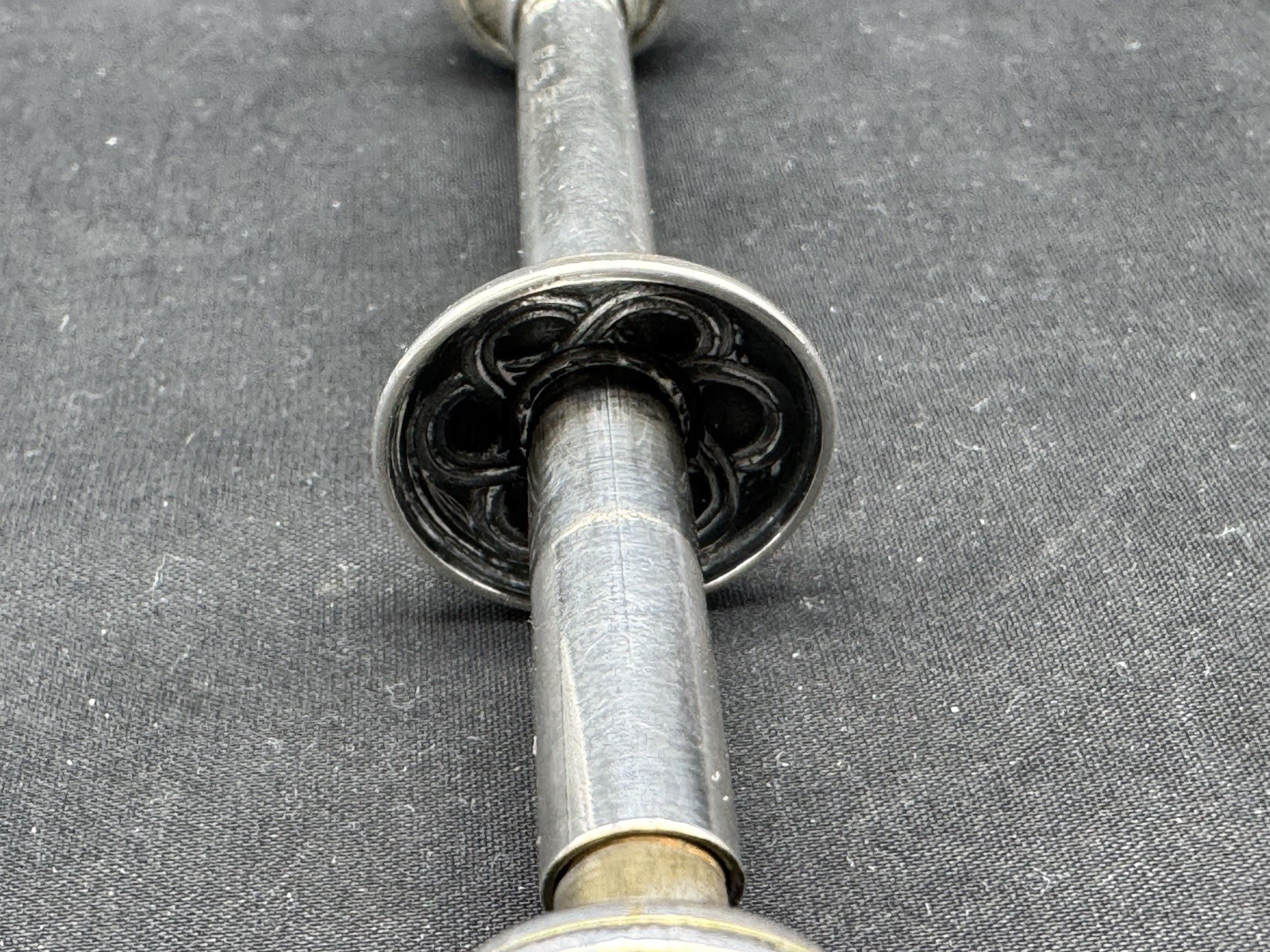 Vintage 830 Silver Blue Enamel Button Sugar Ice Tongs