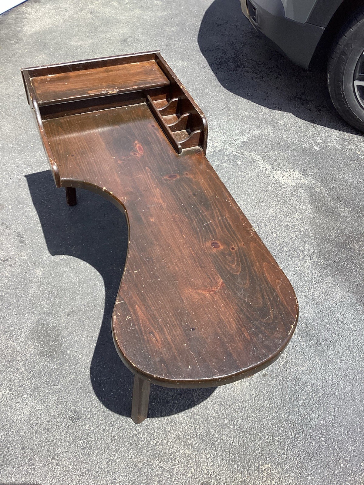 Wooden Cobblers Bench Coffee Table Primitive MCM Farm House Decor Free Shipping