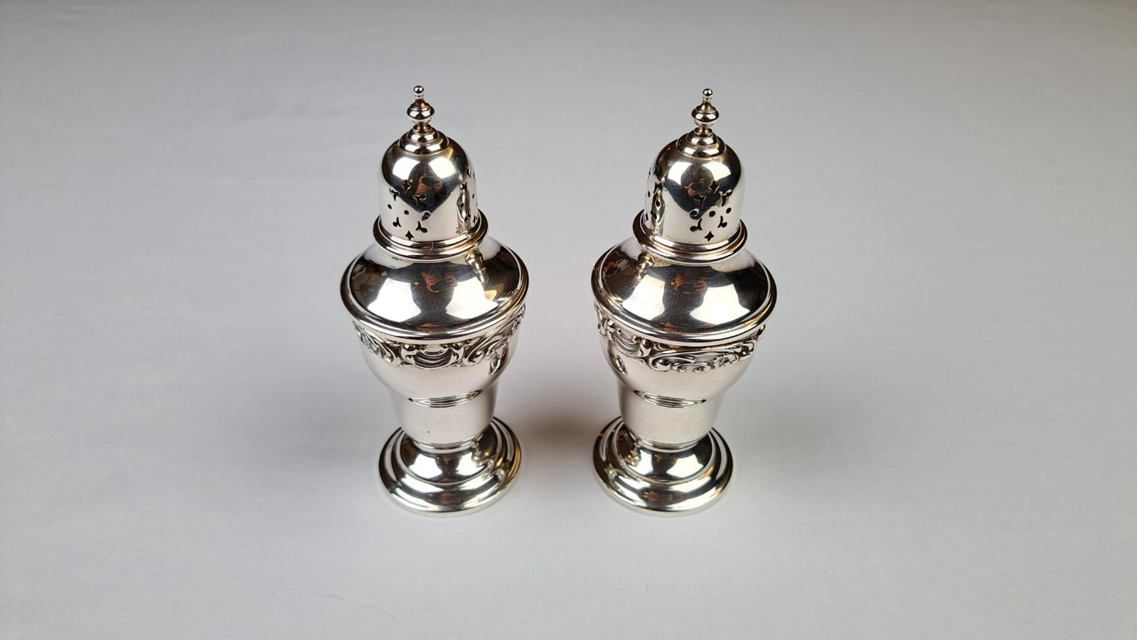 Gorham Sterling Silver Salt & Pepper Shakers Set No.1238 Vintage Pair