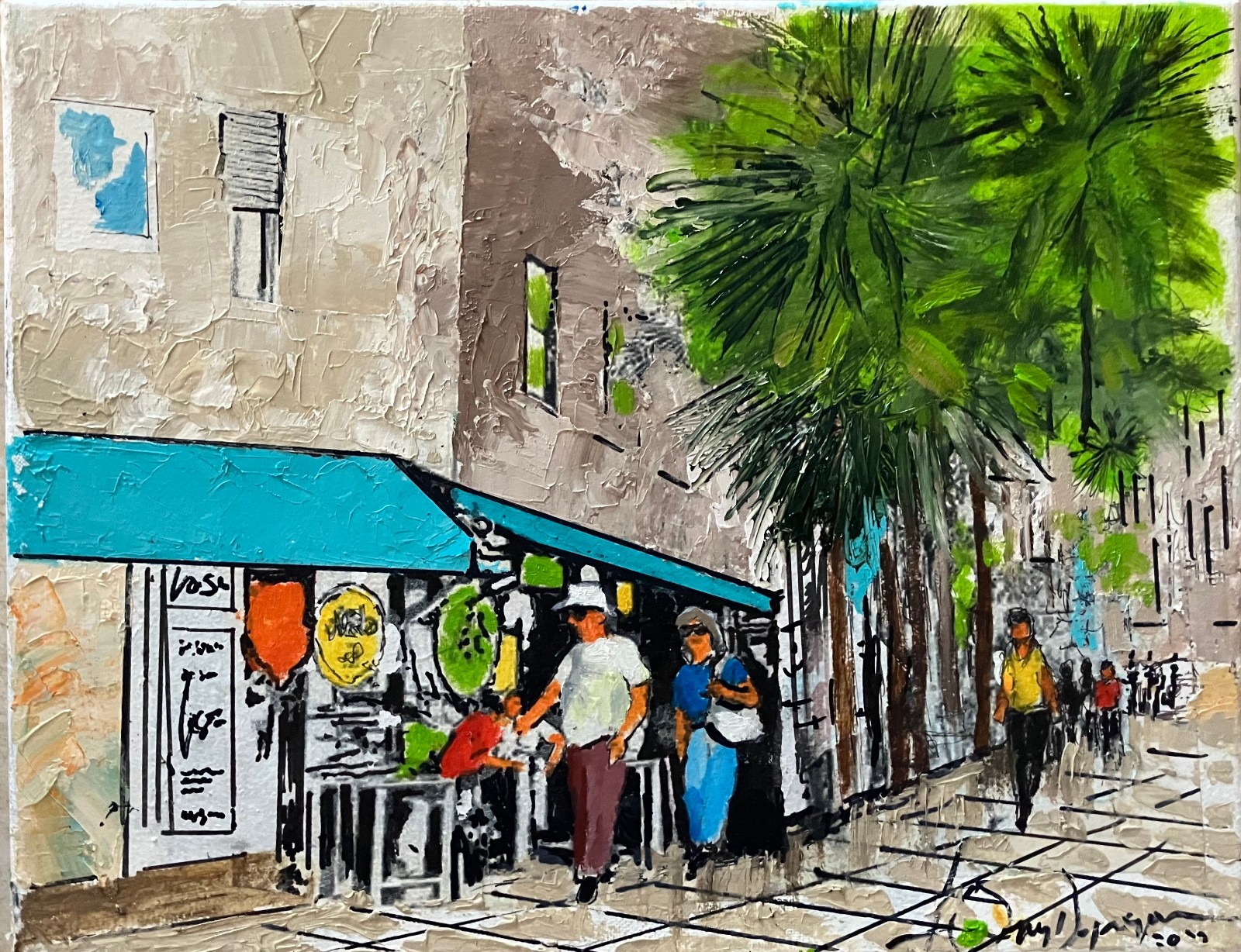 Original oil creation by renowned artist. Signed NOT a printed piece.