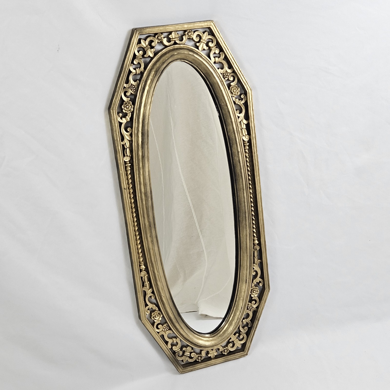 Vintage Hollywood Regency Gold Mirror Dart Ind 1964 MCM French Ornate