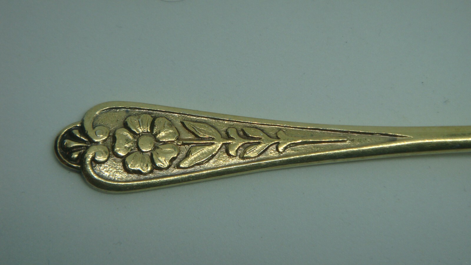 VINTAGE BAKU, AZERBAIJAN 875 SILVER TWO GILDED DEMITASSE FLOWER SPOONS