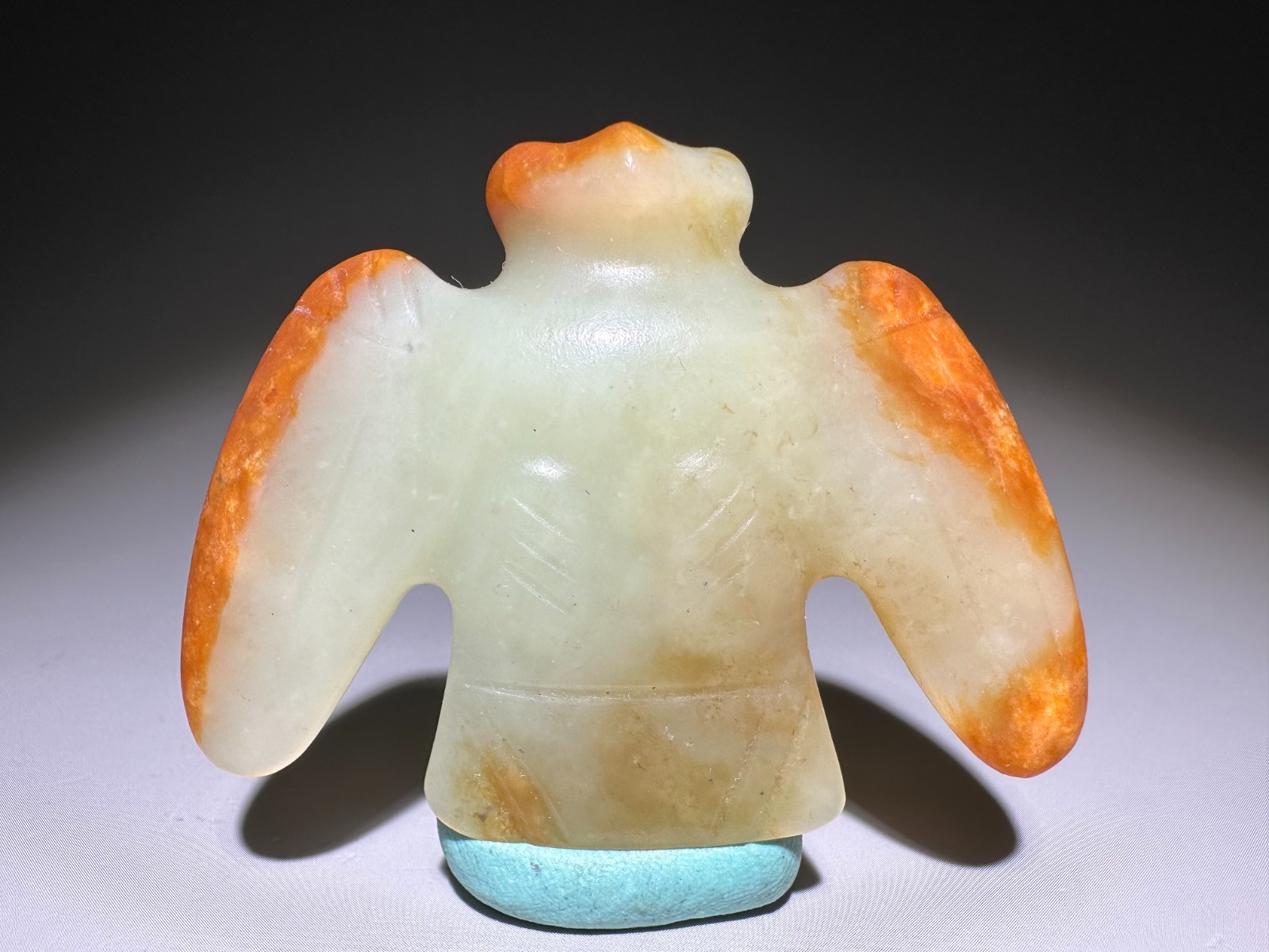 Good “Hong Shan” Culture Old Jade Carved Bird Eagle “owl” Pendant “Pei” L 6.6 CM