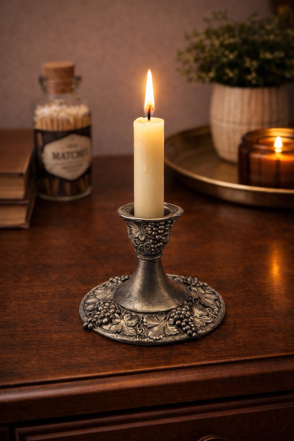 Vintage Pair W. B. Mfg. Co Silver Plate 3 Branch Candelabras Candle Holders