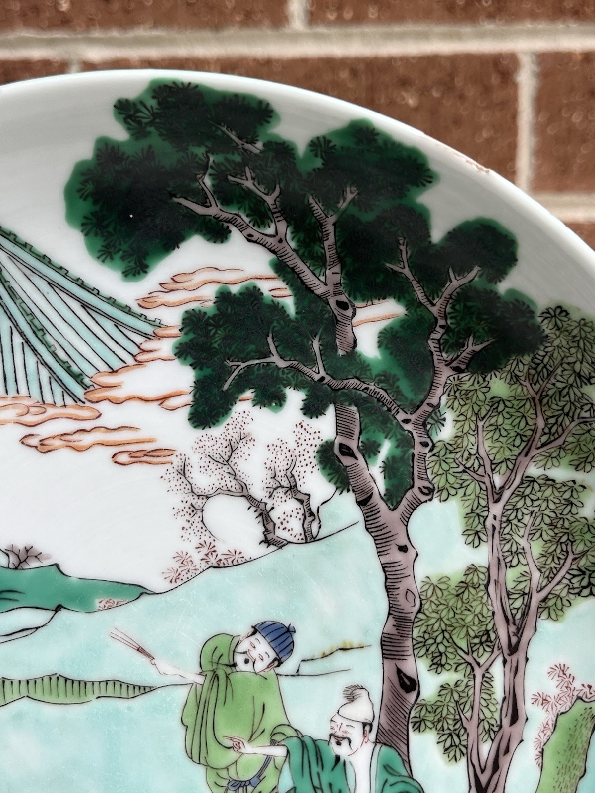 Antiques of Chinese Familie Vert Porcelain Dish