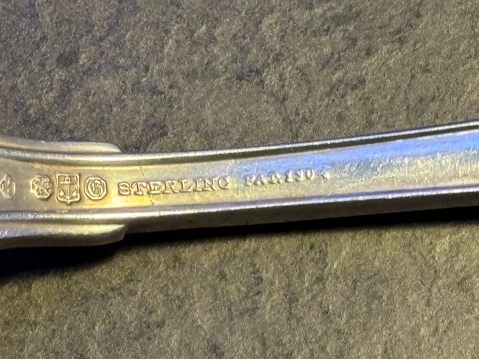 Old French pattern by Gorham – Sterling Silver – 8 Lunch Forks 7″ – Monogrammed