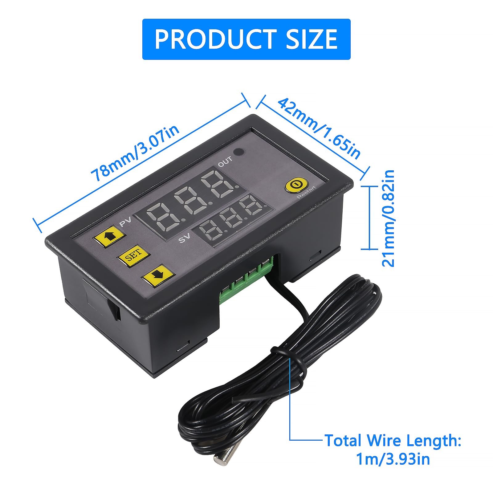 2pcs Digital Temperature Controller W3230 Digital LED Thermostat Switch with Wat