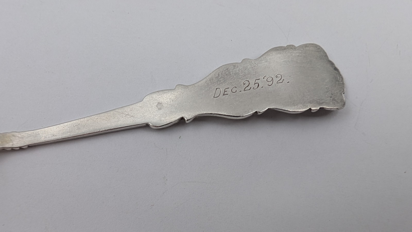 Sterling Silver Citrus Grapefruit Spoon 5-3/4″ 20g with Monogram and Date