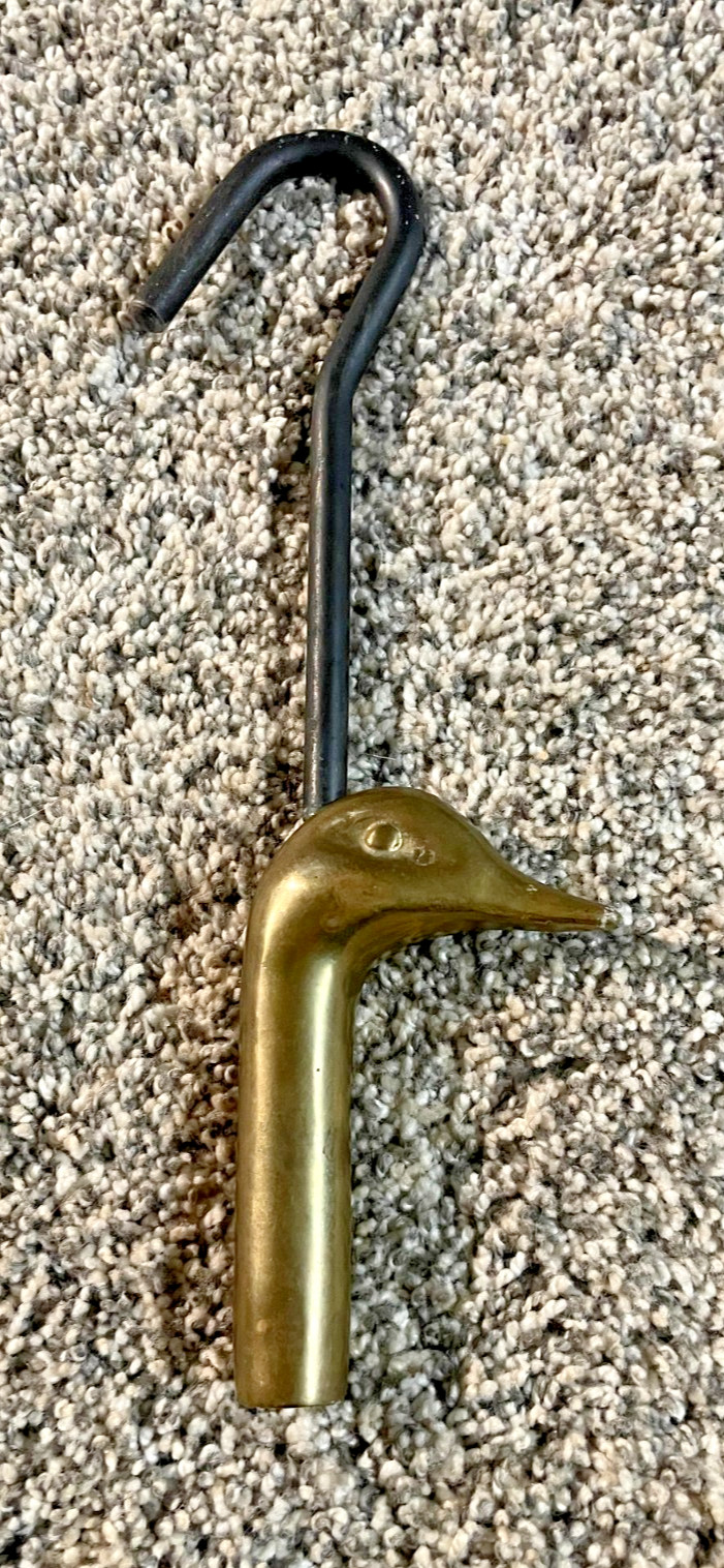 Brass Duck Head Flue Damper Pull Hook 9″ Custom decor inc
