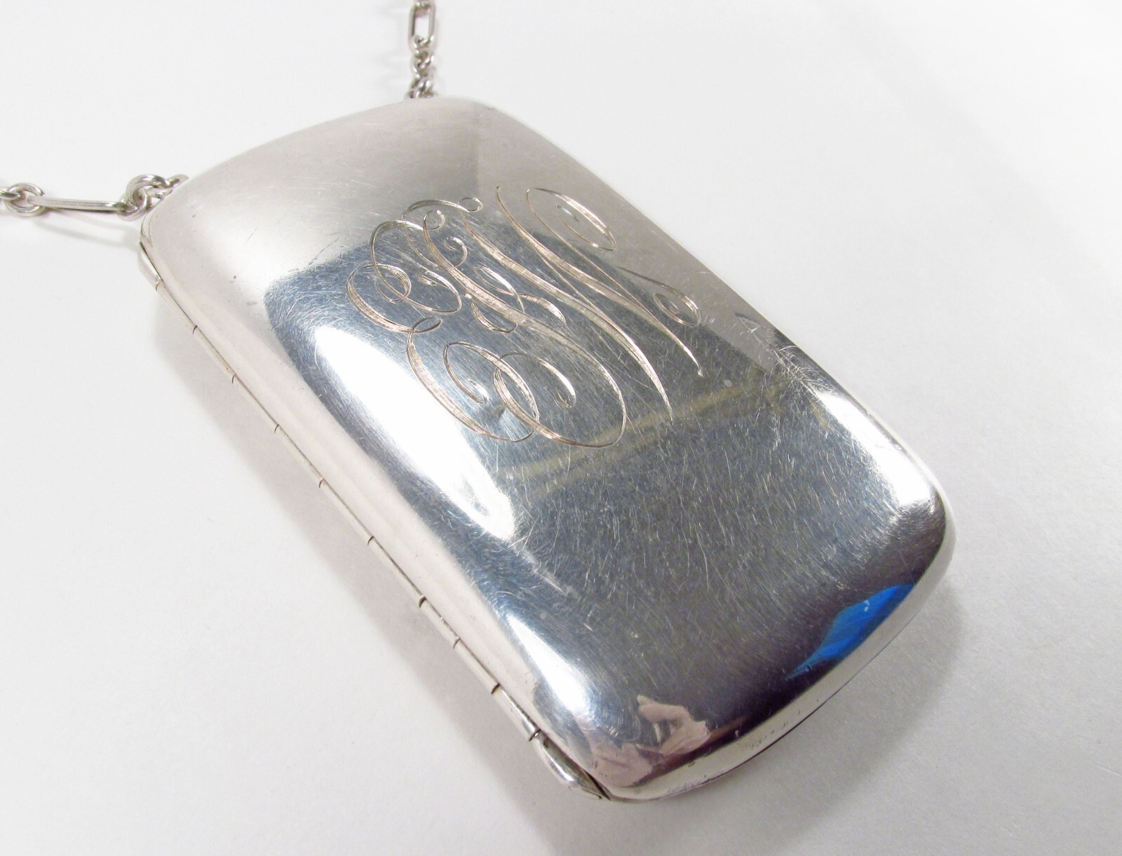 Vintage Watrous USA Sterling Silver Wristlet Dance Card Case Coin Purse Wallet