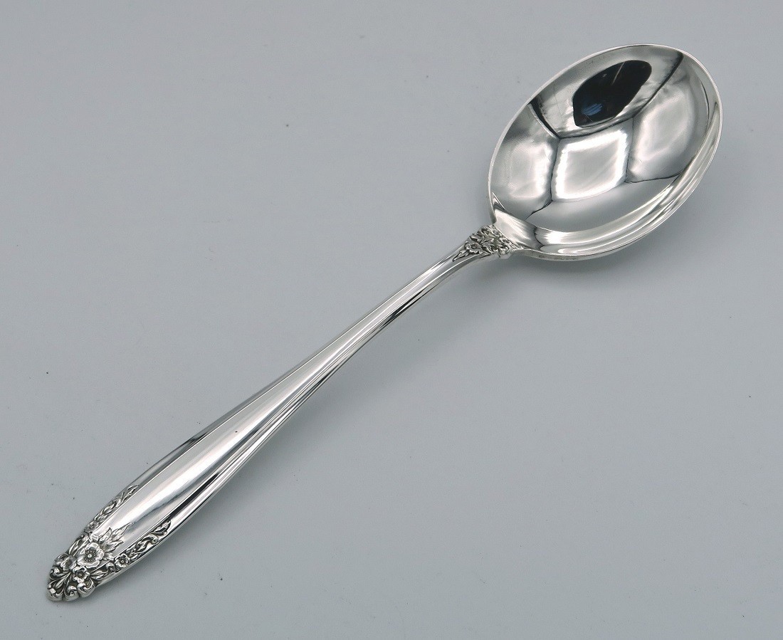 INTERNATIONAL STERLING SILVER PRELUDE ROUND CREAM 6 1/2″ SOUP SPOON(S) – NO MONO