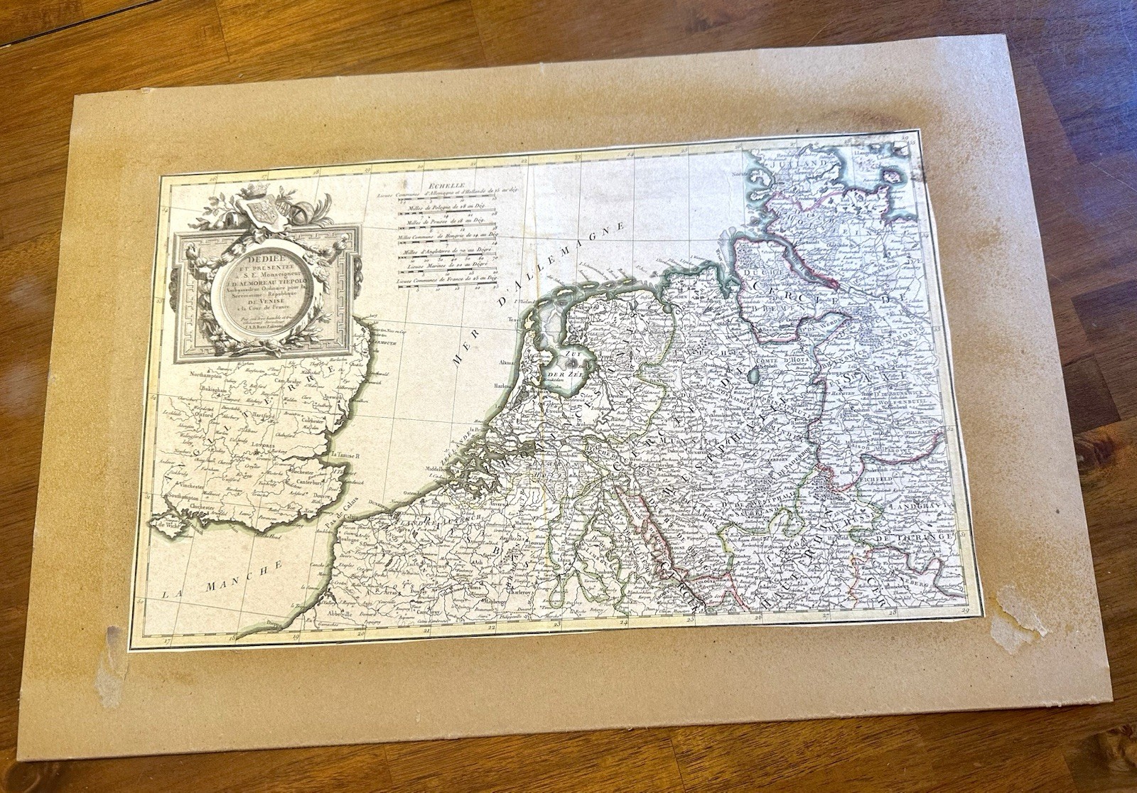 Authentic 1762 Rizzi Zannoni Map – L’Allemagne (Germany) 18th Century