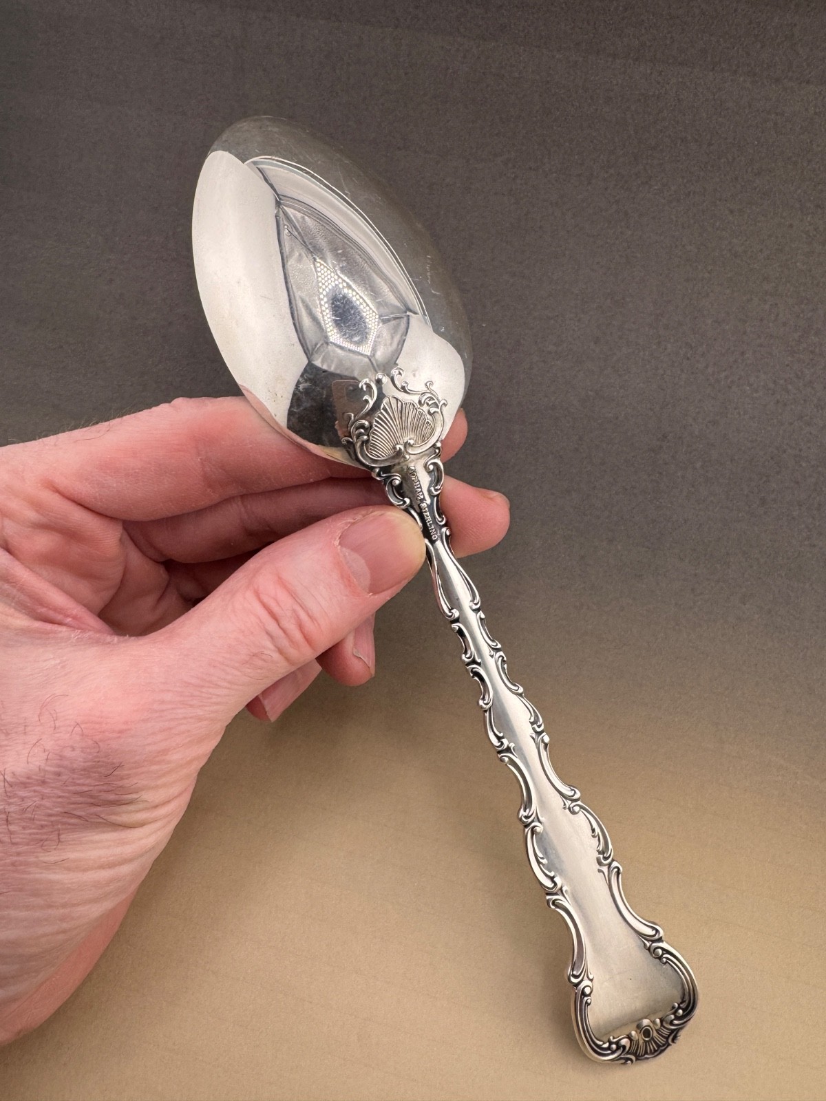 Strasbourg Gorham Sterling Table Serving Spoon 8-5/8″ Long in mint condition