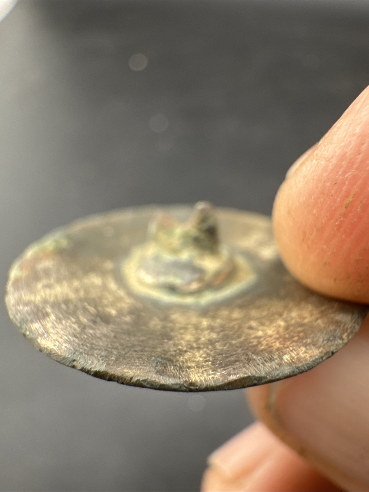 Colonial Era Button Found In Virginia Early American Flat Button #30