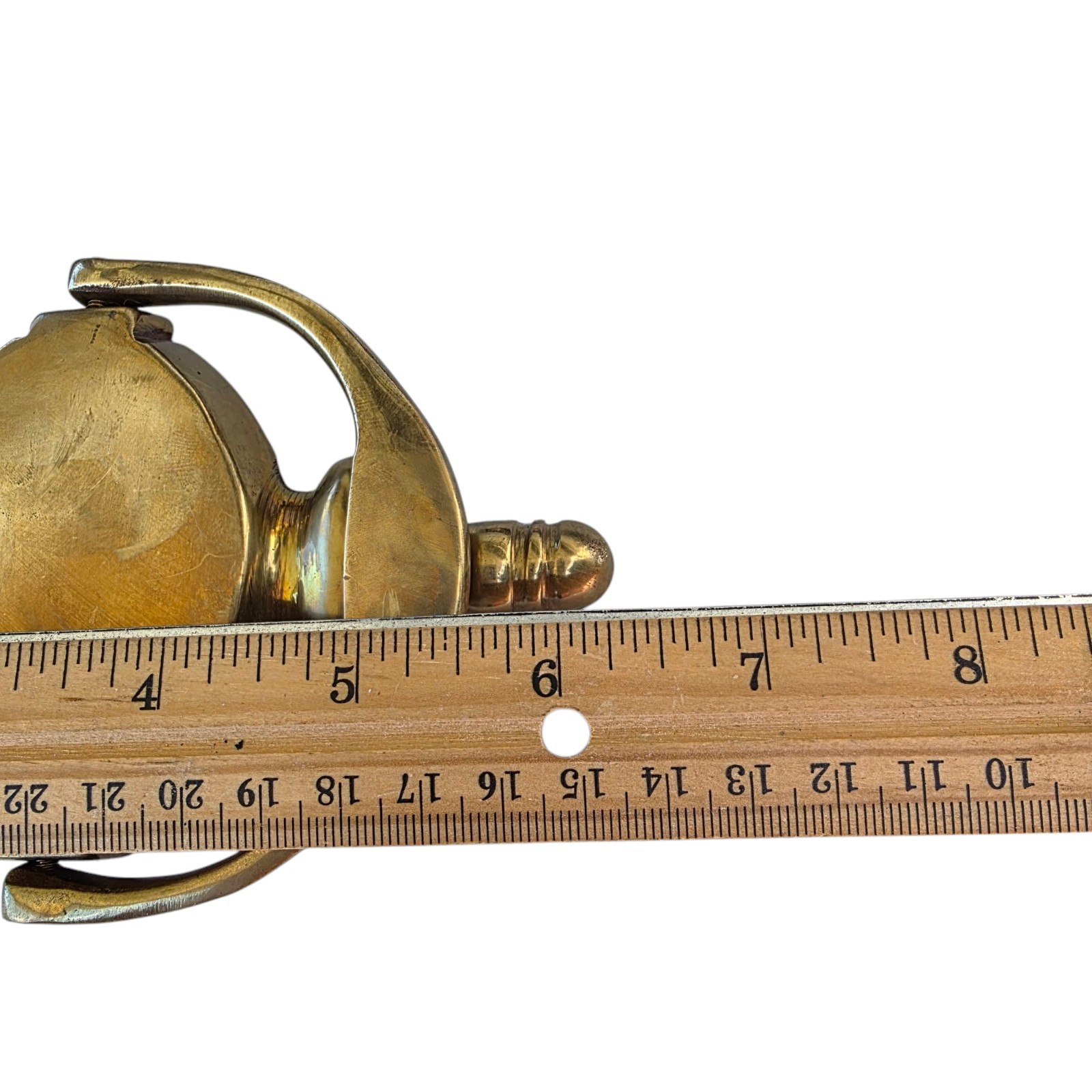 Vintage Solid Brass Door Knocker Churchill 6.25″ Tall x 3″ wide.