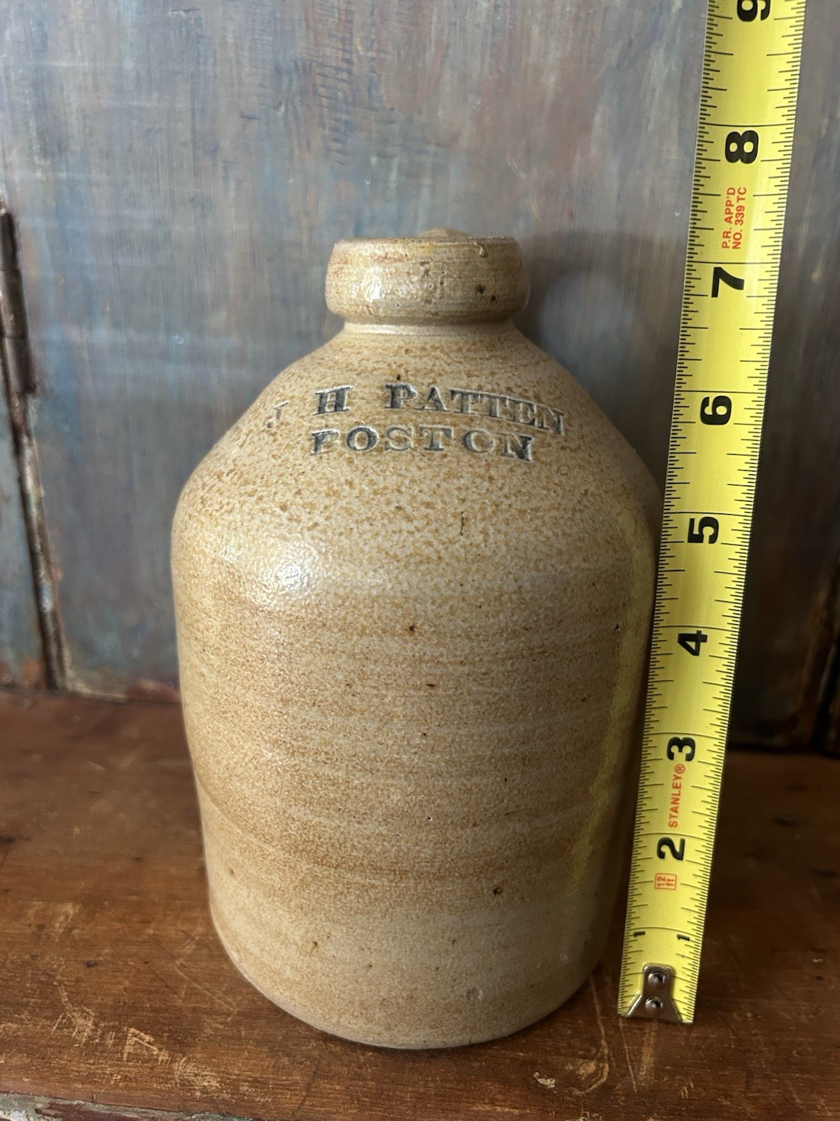 Antique 19th Century Small Quart Size Stoneware Merchant Jug – JH Patten Boston