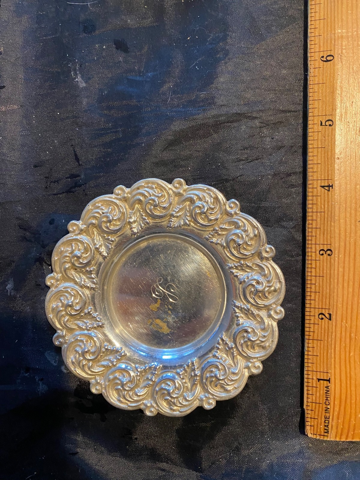 ALVIN STERLING RING TRAY OR OTHER USES. BIDDING ON 1 WITH 2 AVAILABLE