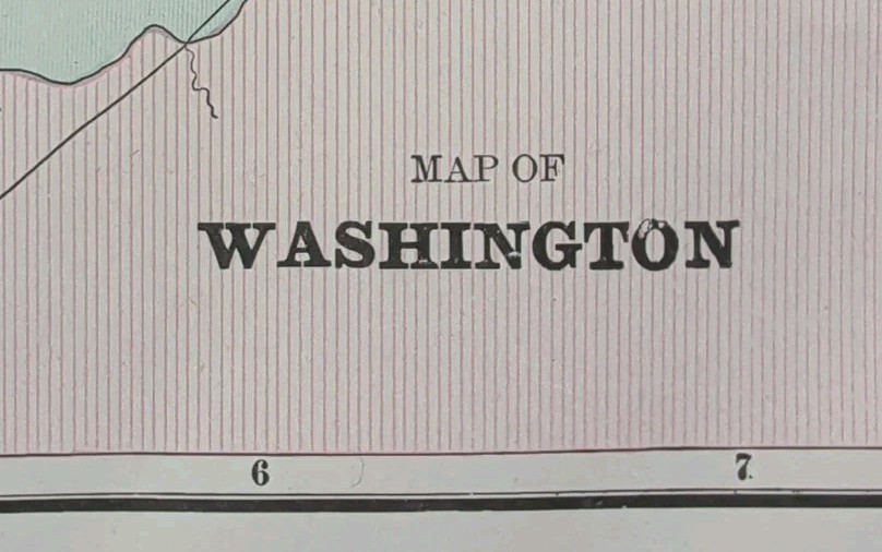 Vintage 1892 WASHINGTON DC Map 14″x11″ Old Antique Original DISTRICT OF COLUMBIA