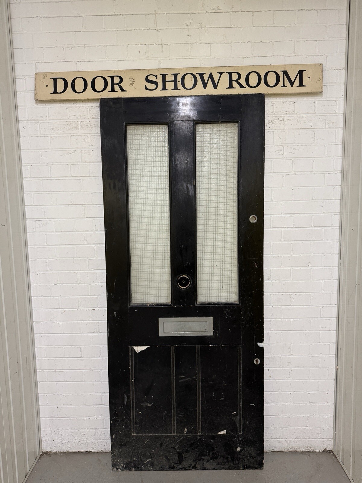 Reclaimed Old Edwardian Victorian Wooden Panel Front Door 2100 x 883mm