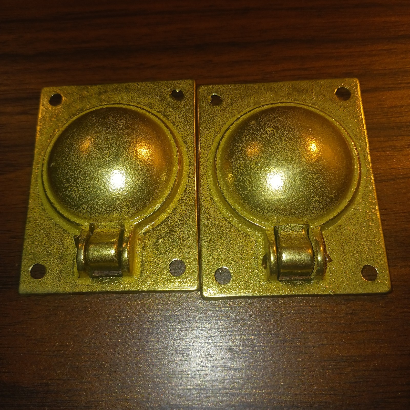 Brass Flush Ring Pull 2″ x 2 1/2″ Set Of 2