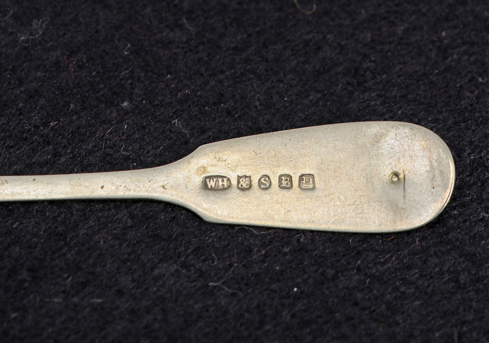 Antique William Hutton & Sons Silverplate Mustard Condiment Spoon ca 1870