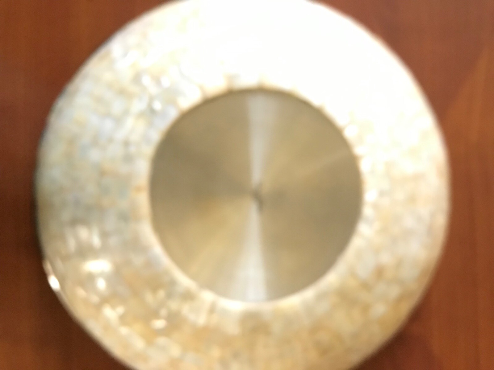 Oscar De La Renta Lunt Home Mother of Pearl Bowl 15 inches diameter