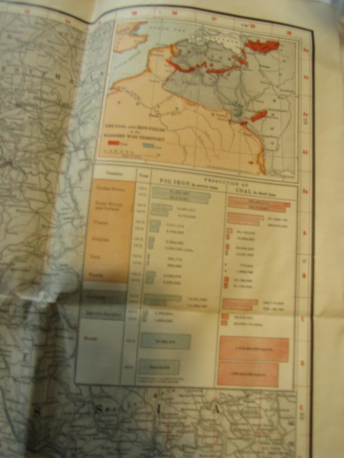 Vintage 1918 Literary Digest Liberty Map Western Front WWI France Germany USA