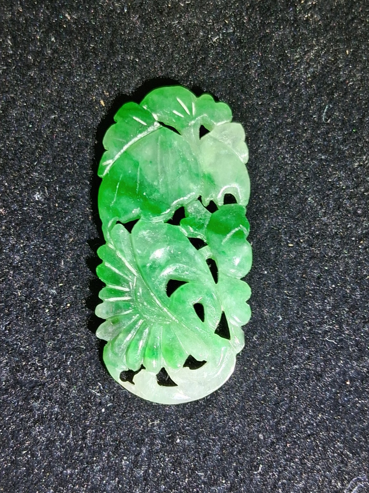 Chinese Carved Jade Rare Jadeite 19th Century Qing Dynasty Antique Green VIDEO