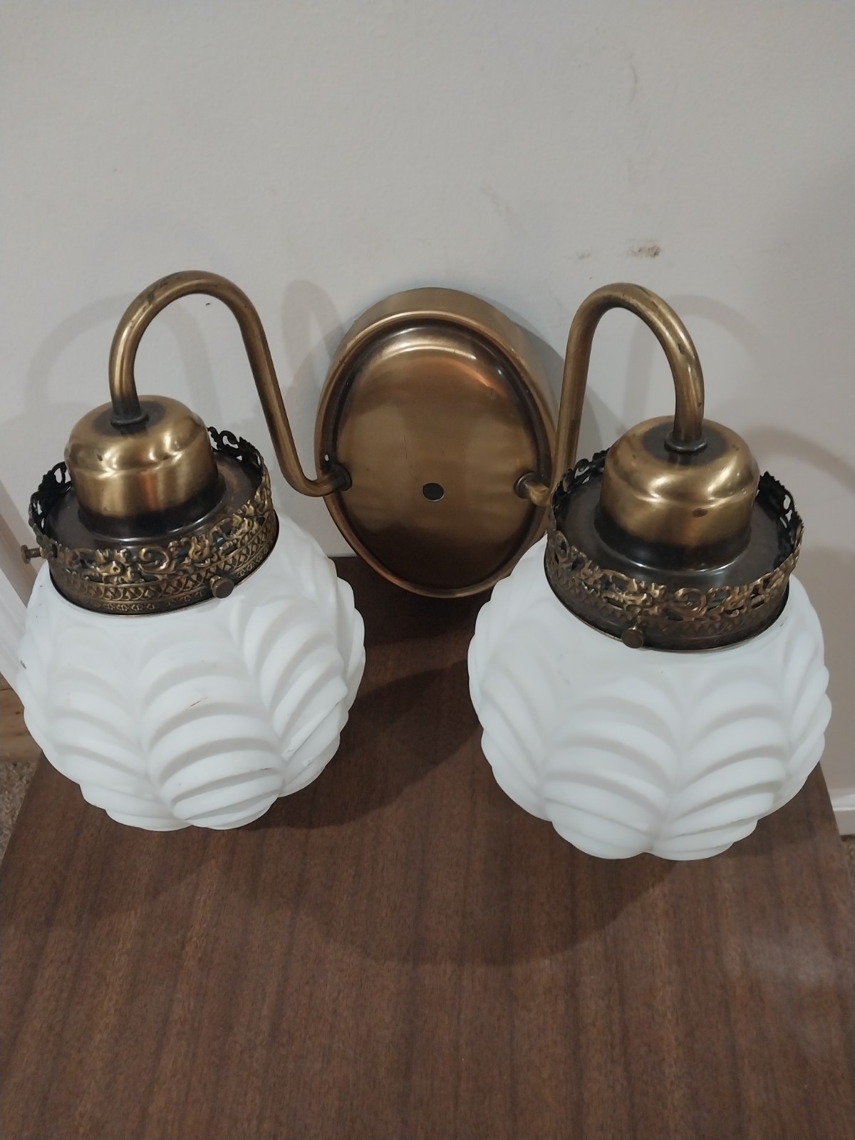 Vintage Hollywood Regency Mid-Century Wall Light Fixtures.