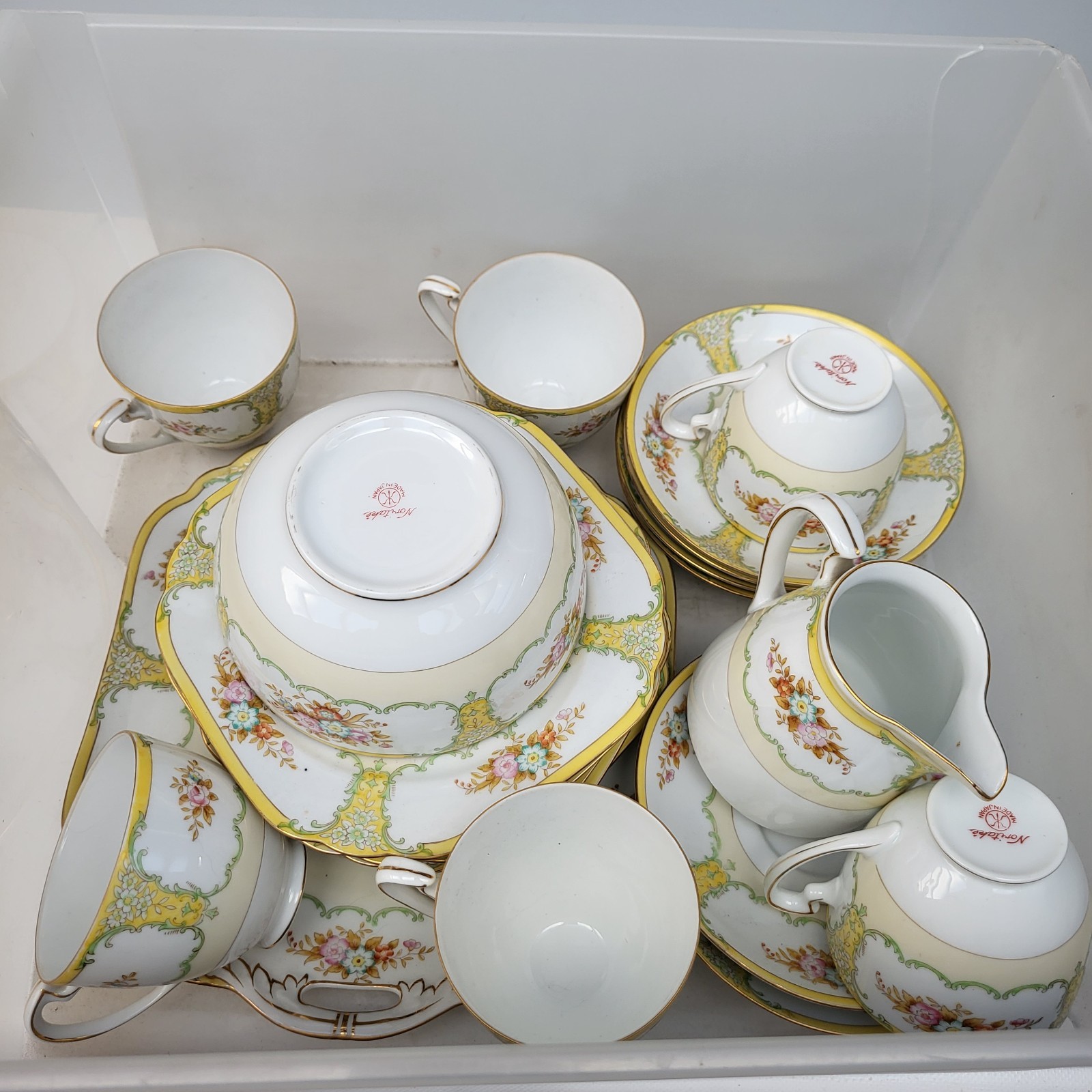 Vintage Noritake Japanese Floral Porcelain China Tea Set