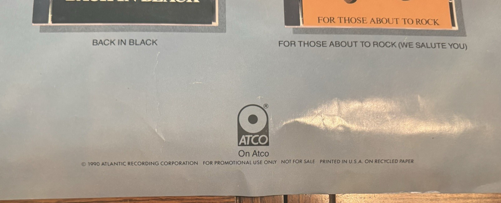 1990 VINTAGE Dual-Sided AC/DC Promo Poster “The Razors Edge” – SHIPS4FREE2US!