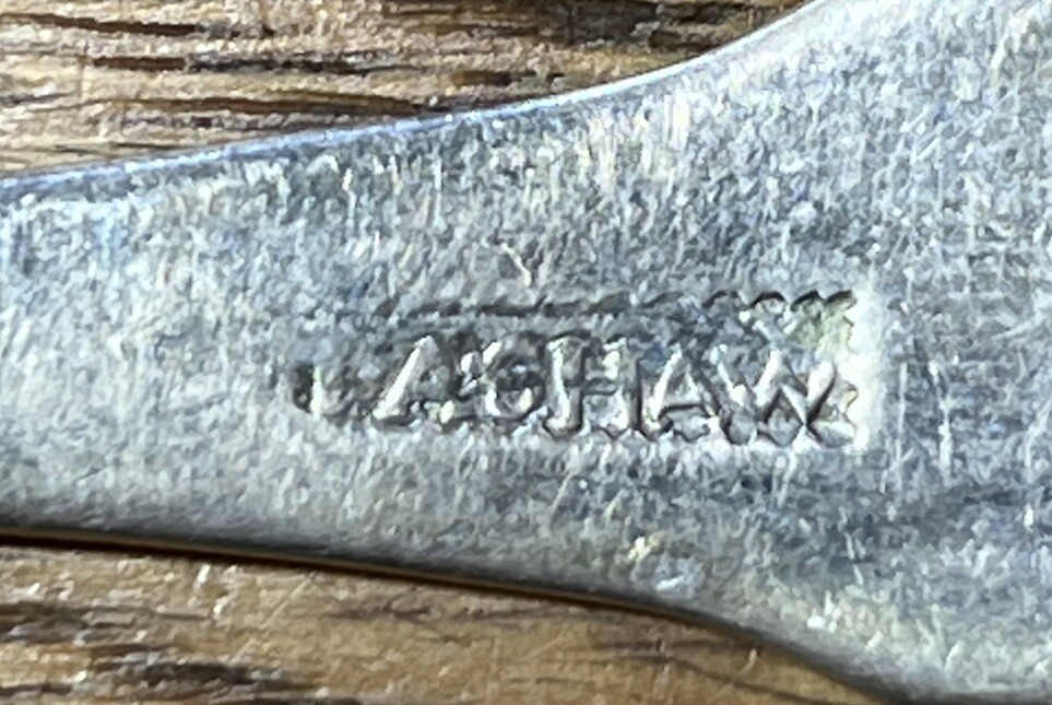 American Coin Silver Panel Table/Serving Spoon John A Shaw Newport RI 1802-19