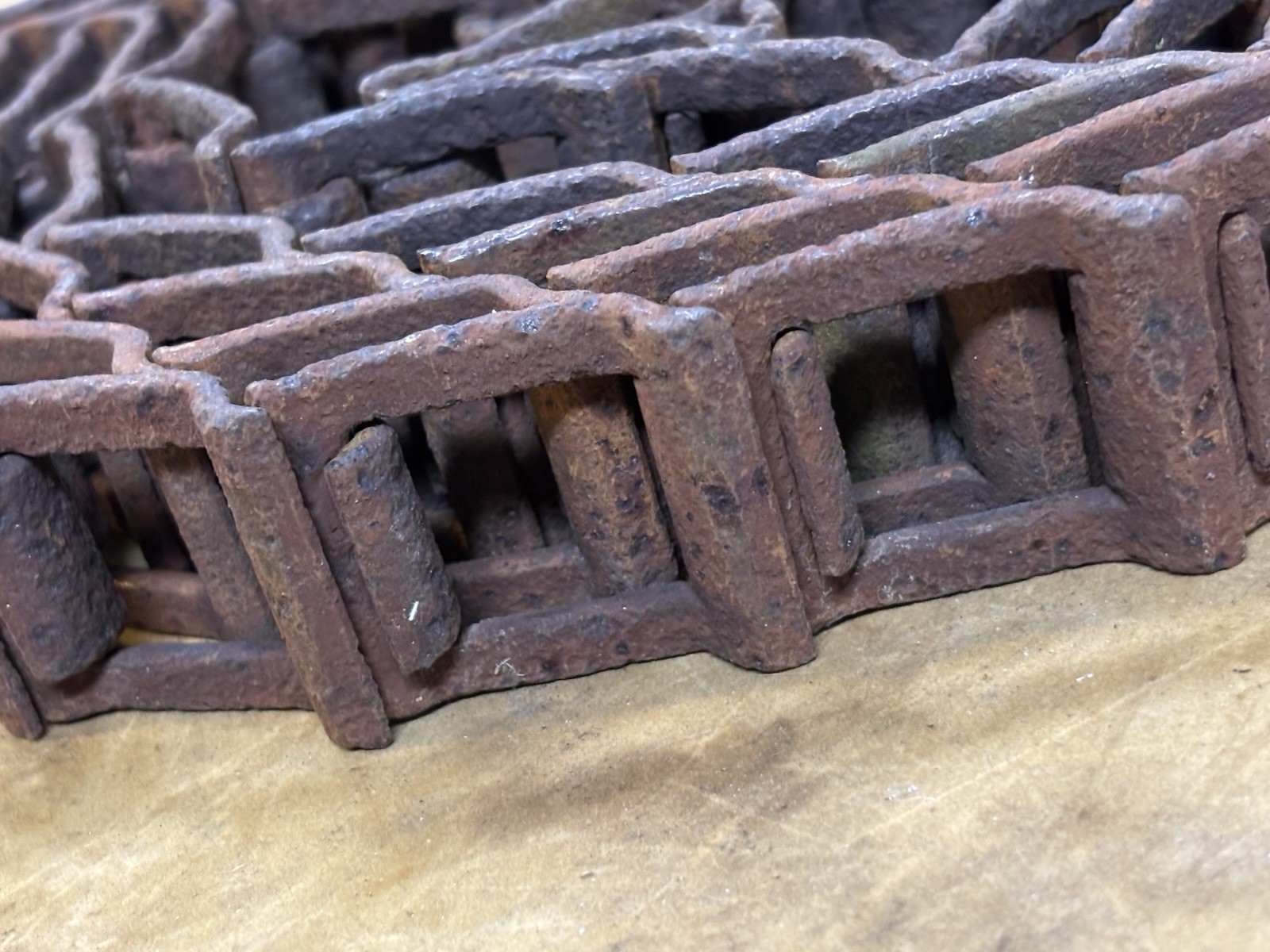 Rusty Chain Square Link Farm Machinery Industrial Steampunk Flat Vintage 8 +’