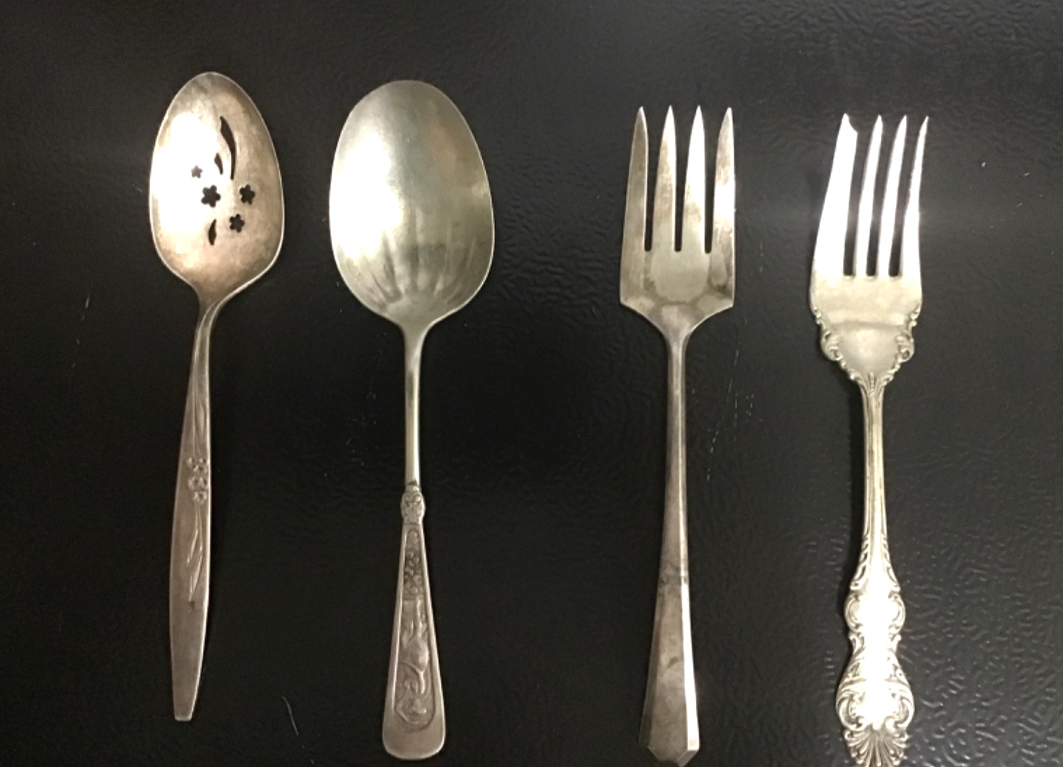 Vintage Lot of 4 Silverplate Serving Utensils Rogers Bro. Onieda, Niagara Falls