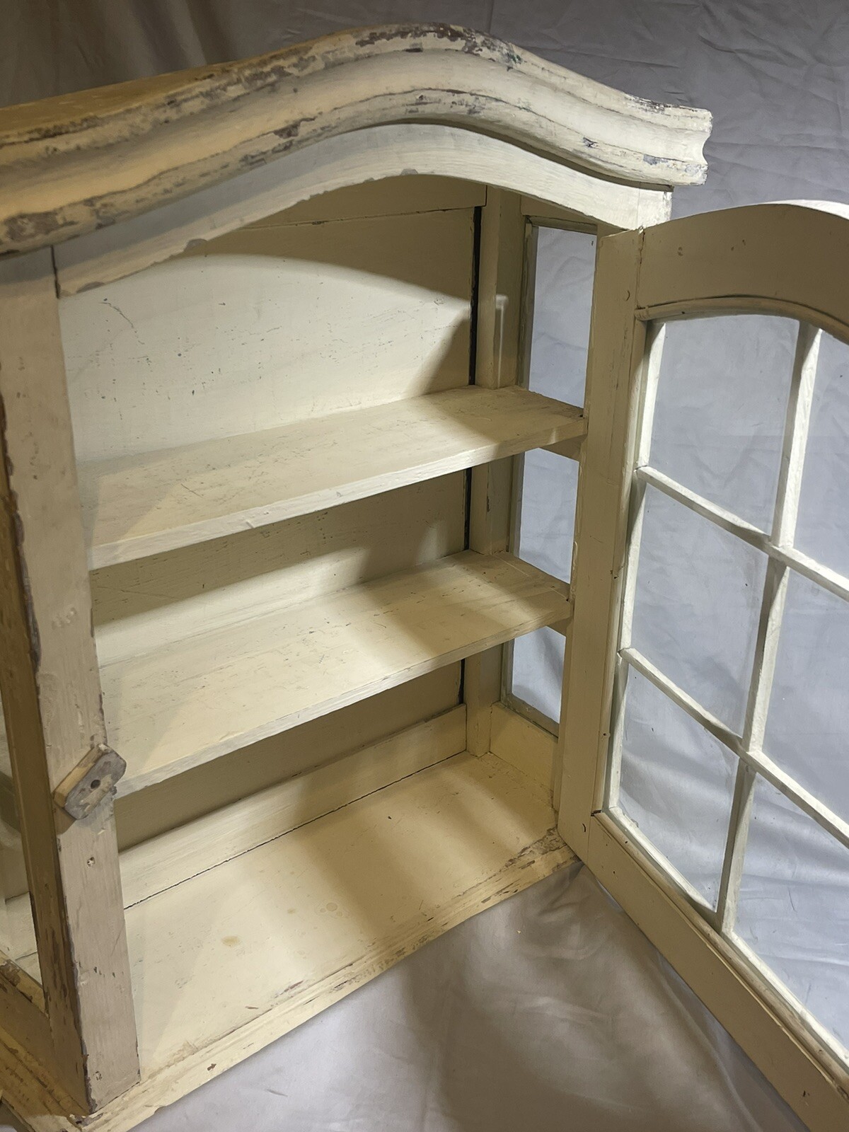 Distressed Whitewash Cabinet