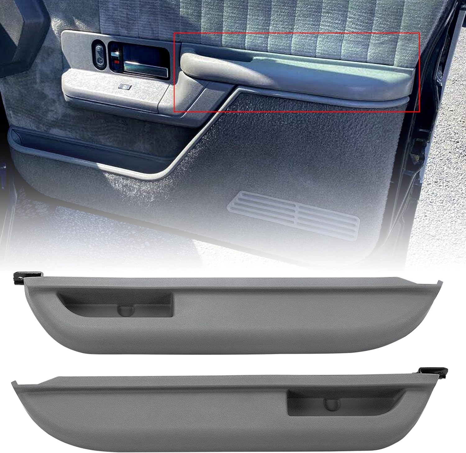Front Inner Door Armrest Pads Panel Handle Compatible with 1988-1994 Chevrolet B