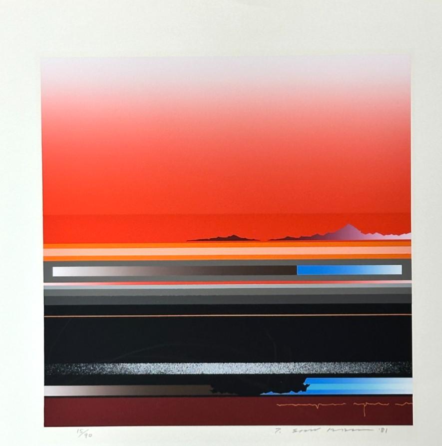 1981 Tetsuro Sawada Orig Signed Huge serigraph Print – Untitled