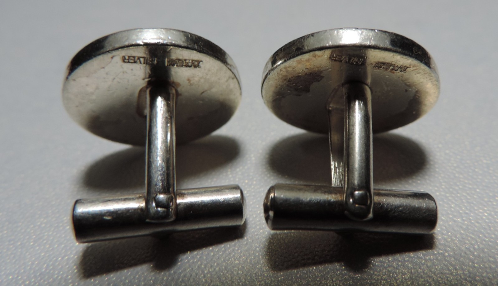 Japanese Signed Sterling Silver big Horn Sheep Ram Cufflinks & Tie Clip Set 28g