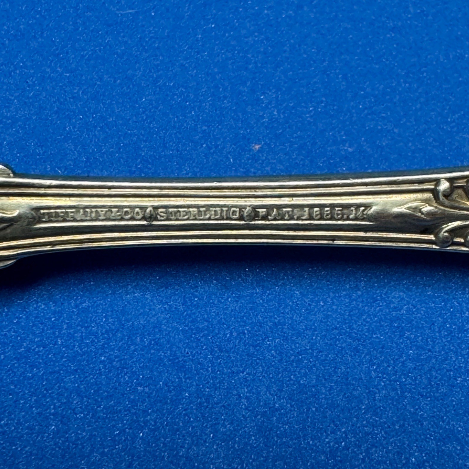 Tiffany English King Sterling Silver 5 1/4″ Sherbet Spoon – Mono
