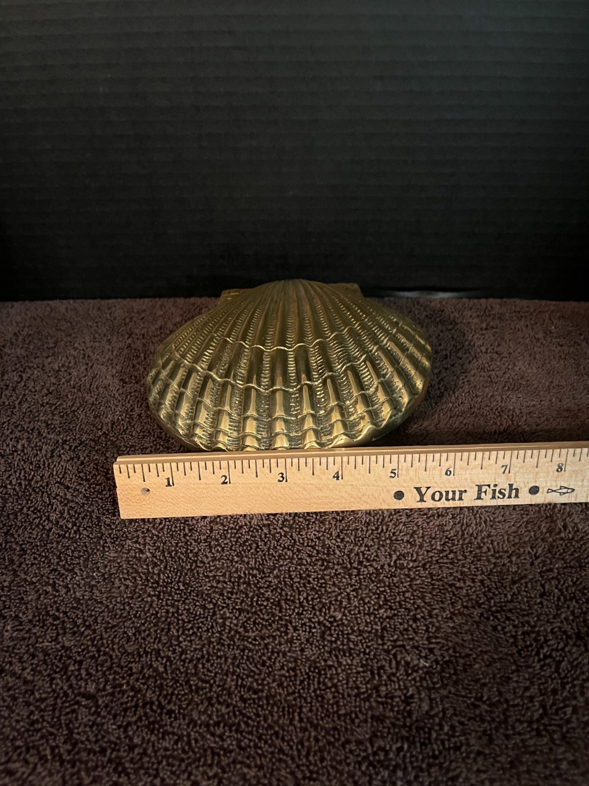 Vintage Brass Clamshell Door Knocker