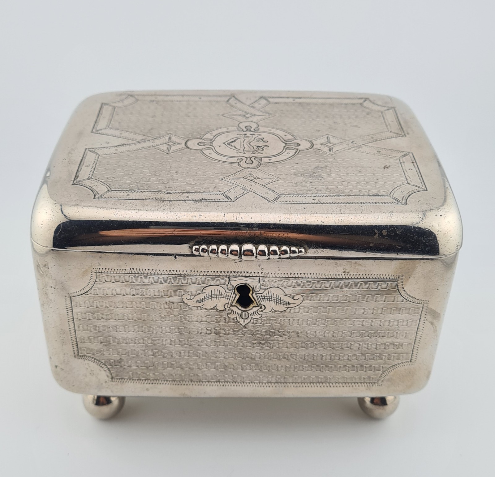 Fine Fraget Plaque Silver Plated Casket Poland /Russian Empire C.1896 – 1915