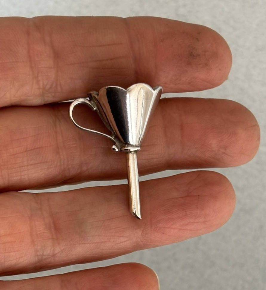 VINTAGE STERLING SILVER PERFUME FUNNEL for scent bottle AJP 1998 Poole small