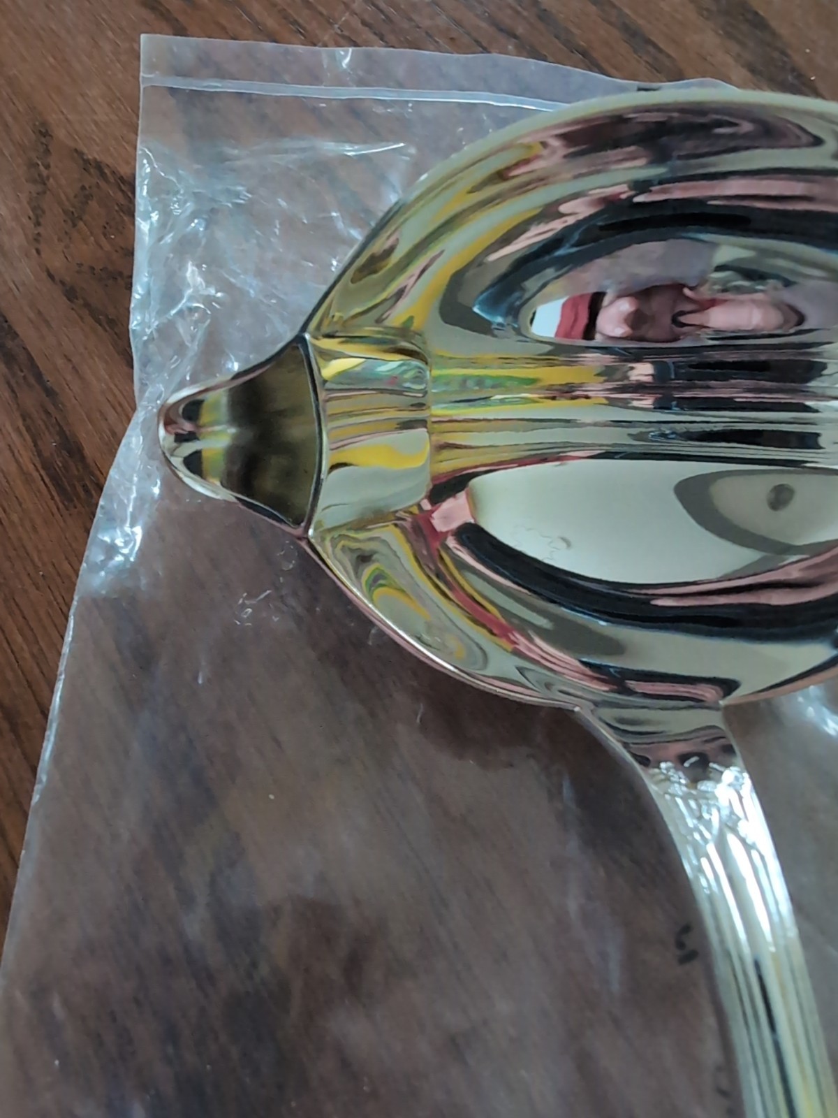 Christofle France Silverplate RUBANS Gravy Ladle~Double Spouted ~Excellent