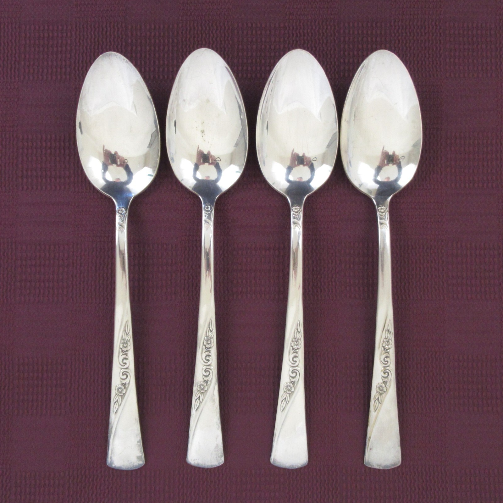 Revelation II Silverplate 4 dinner spoons flatware silverware International soup