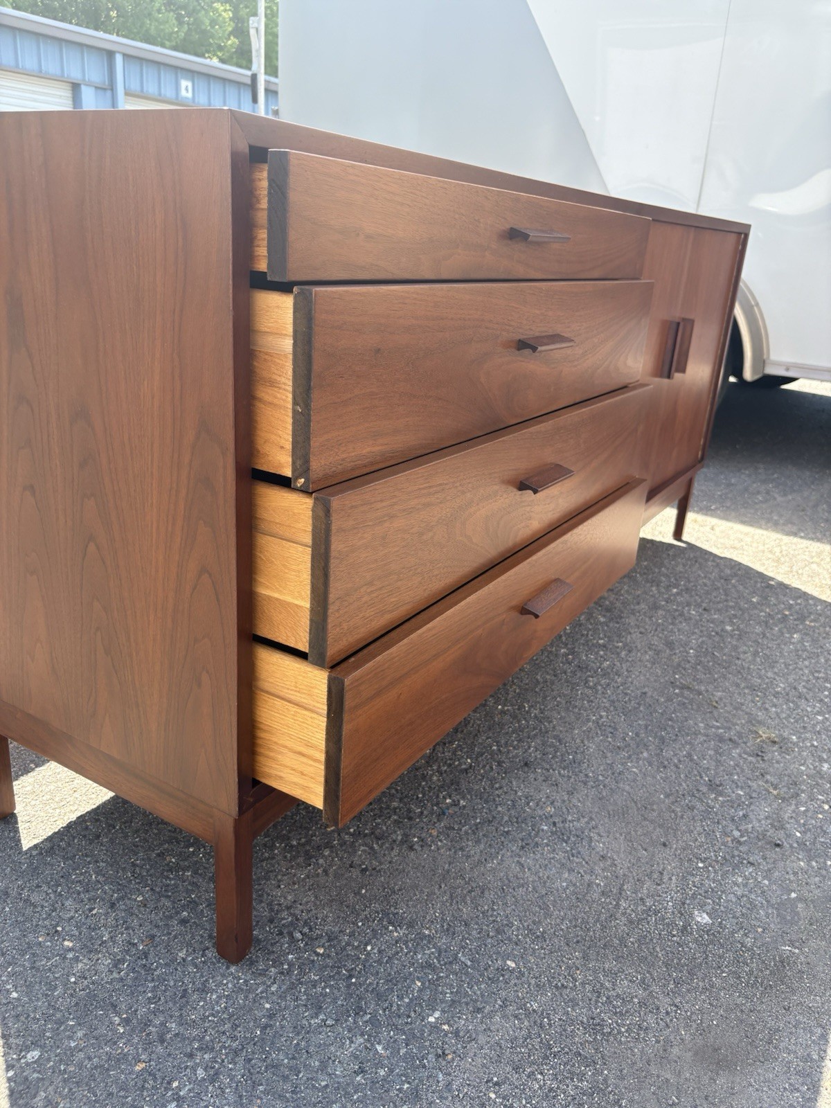 RARE Richard Artschwager Studio Crafted Four Drawer Walnut Credenza Dresser