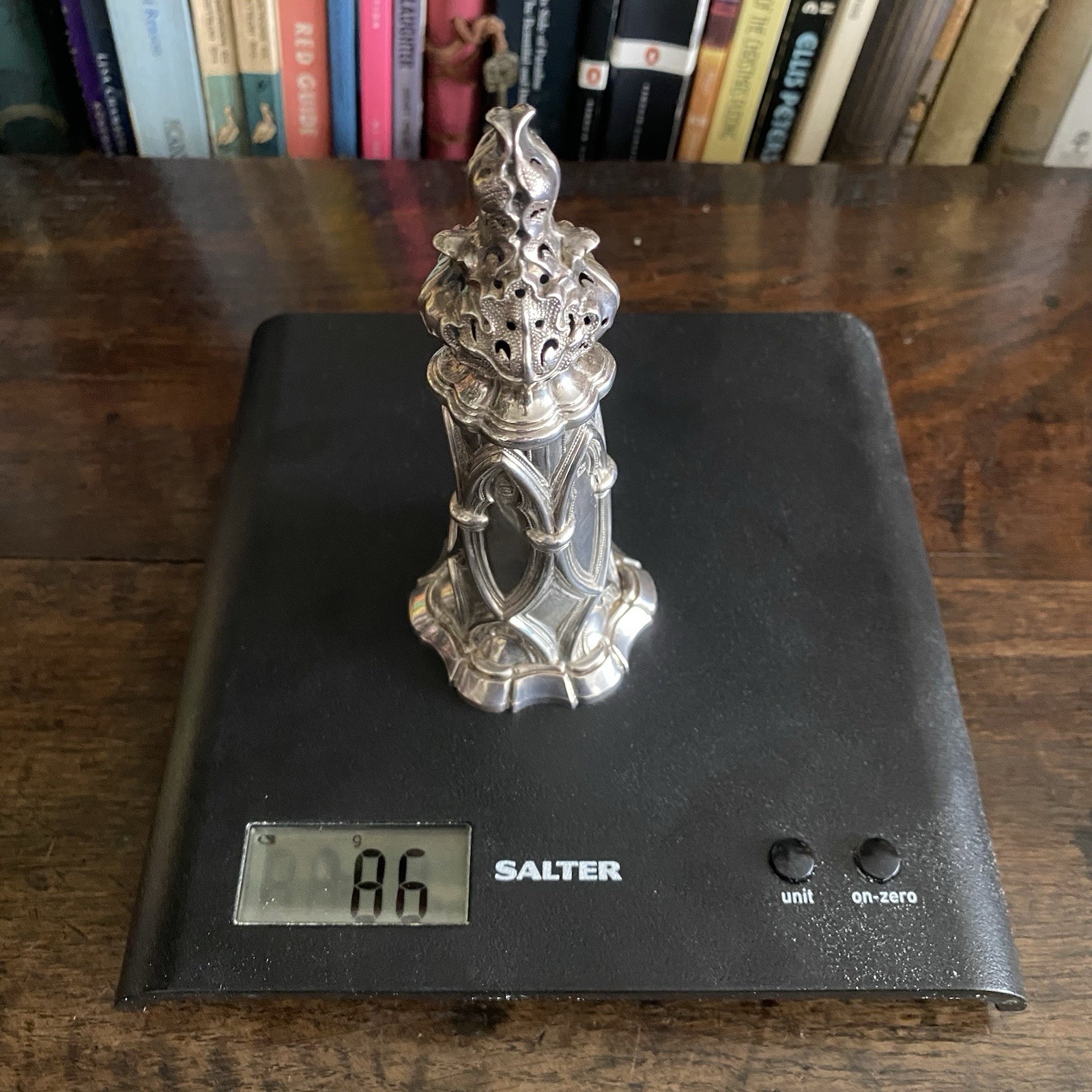 Antique Gothic Solid Silver Sugar Shaker Hallmarked 1895 Henry Wilkinson Co – 5″