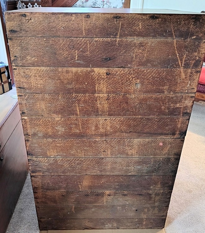 RARE Antique Printer Document Parts Photo Cabinet 12 Drawers Porcelain Burl Wood