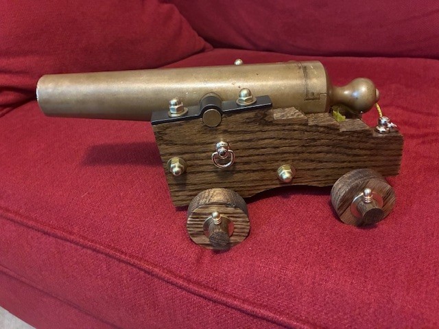 Antique Bronze Yacht Signal Cannon By R H Brown 10GA,Prior to Winchester